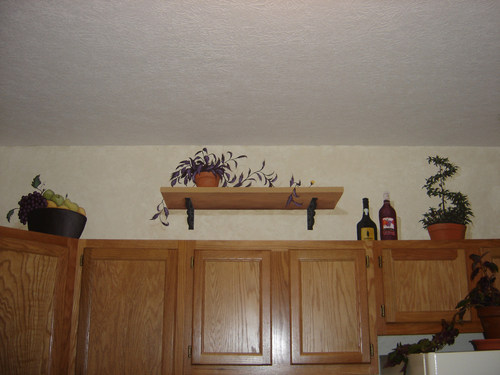 Everything above the cabinets is painted...
